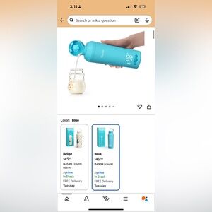 Blue Smart Water Bottle